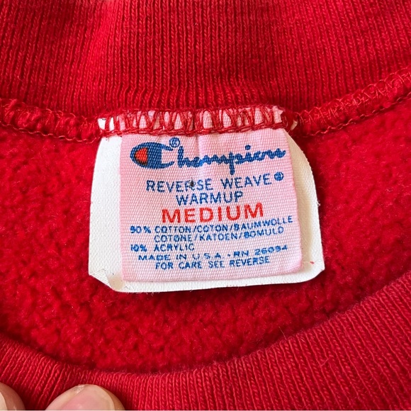 Vintage 80s Champion Reverse Weave Warmup Sweater PENN Size Medium - Picture 7 of 8